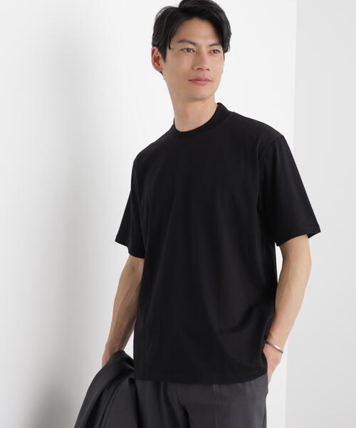 NANO universe(ナノユニバース)の「ジャケT(R) クルーネック 半袖(Tシャツ/カットソー・メンズ・サックスブルー/ブラック/ホワイト・L/M/S/XL)」の4枚目の写真