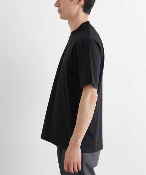 NANO universe(ナノユニバース)の「ジャケT(R) クルーネック 半袖(Tシャツ/カットソー・メンズ・サックスブルー/ブラック/ホワイト・L/M/S/XL)」の12枚目の写真