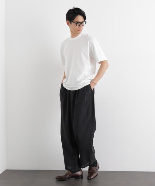 NANO universe(ナノユニバース)の「ジャケT(R) クルーネック 半袖(Tシャツ/カットソー・メンズ・サックスブルー/ブラック/ホワイト・L/M/S/XL)」の12枚目の写真
