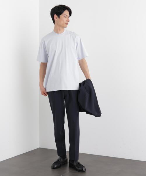 NANO universe(ナノユニバース)の「ジャケT(R) クルーネック 半袖(Tシャツ/カットソー・メンズ・サックスブルー/ブラック/ホワイト・L/M/S/XL)」の6枚目の写真
