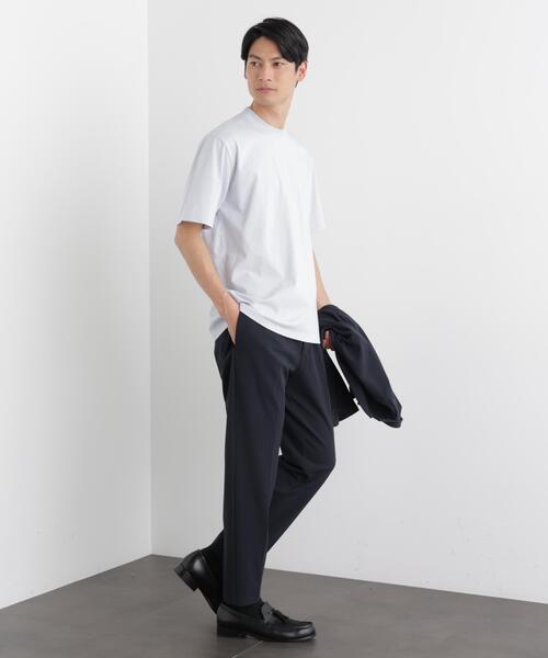 NANO universe(ナノユニバース)の「ジャケT(R) クルーネック 半袖(Tシャツ/カットソー・メンズ・サックスブルー/ブラック/ホワイト・L/M/S/XL)」の5枚目の写真