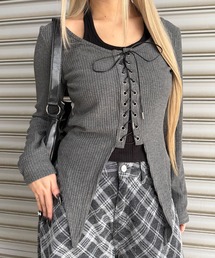 Figments（フィグメンツ）の「レースアップレイヤードヘムトップ（その他トップス）」