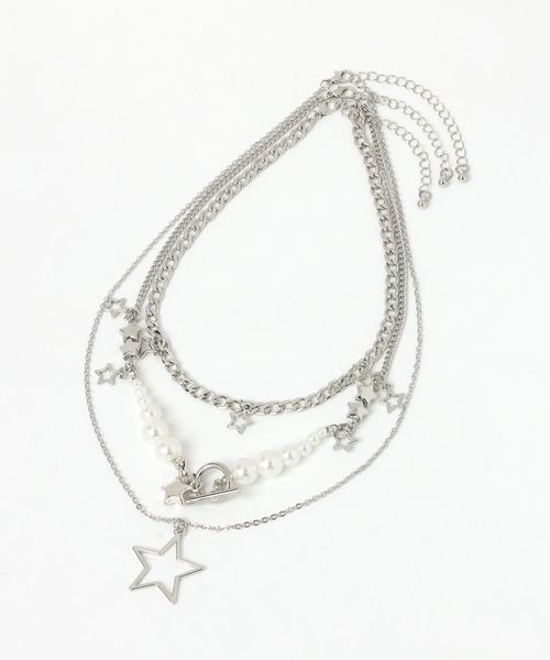 kutir（クティール）の「kutirlune／３連スターネックレス（ネックレス・レディース・シルバー・FREE）」の11枚目の写真