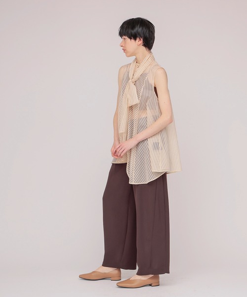 DRESSLAVE（ドレスレイブ）の「sheer stripe bow tie blouse(シアーストライプボウタイブラウス)（シャツ/ブラウス・レディース・ホワイト・38）」の9枚目の写真
