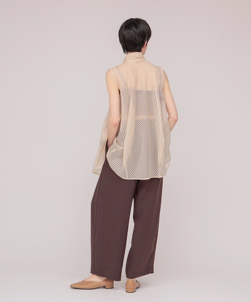 DRESSLAVE（ドレスレイブ）の「sheer stripe bow tie blouse(シアーストライプボウタイブラウス)（シャツ/ブラウス・レディース・ホワイト・38）」の10枚目の写真