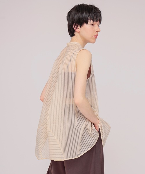 DRESSLAVE（ドレスレイブ）の「sheer stripe bow tie blouse(シアーストライプボウタイブラウス)（シャツ/ブラウス・レディース・ホワイト・38）」の12枚目の写真