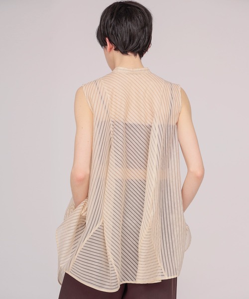 DRESSLAVE（ドレスレイブ）の「sheer stripe bow tie blouse(シアーストライプボウタイブラウス)（シャツ/ブラウス・レディース・ホワイト・38）」の13枚目の写真