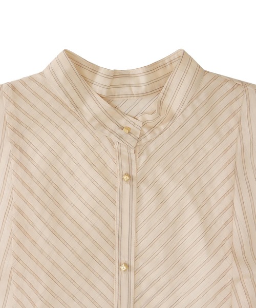 DRESSLAVE（ドレスレイブ）の「sheer stripe bow tie blouse(シアーストライプボウタイブラウス)（シャツ/ブラウス・レディース・ホワイト・38）」の18枚目の写真
