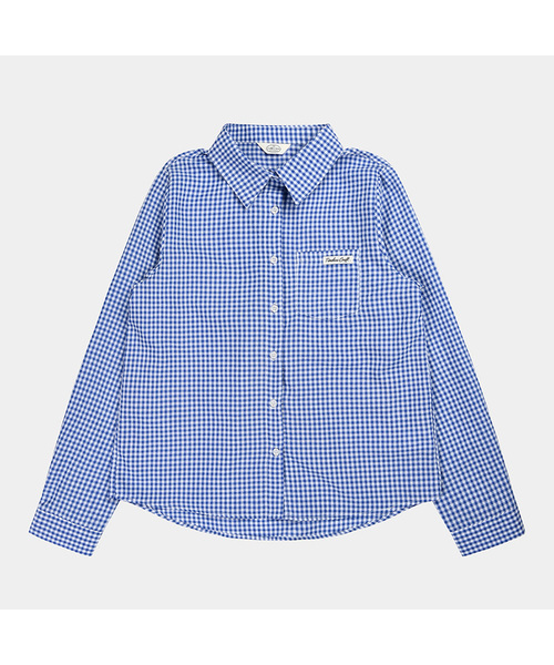 PIGMENT（ピグメント）の「コバンポケット長袖シャツ (KYNB2512159)（シャツ/ブラウス・レディース・ブルー/レッド/パープル/スカイブルー/ピンク・FREE）」の3枚目の写真