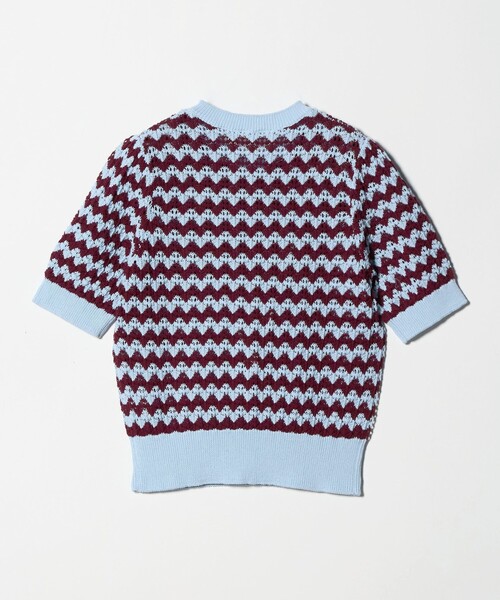 AEWEN MATOPH（イウエン マトフ）の「＜AEWEN MATOPH＞シェプロンストライプショートスリーブニット ウォッシャブル（ニット/セーター・レディース・ライトブルー/ブラック・FREE）」の13枚目の写真