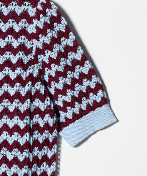 AEWEN MATOPH（イウエン マトフ）の「＜AEWEN MATOPH＞シェプロンストライプショートスリーブニット ウォッシャブル（ニット/セーター・レディース・ライトブルー/ブラック・FREE）」の11枚目の写真