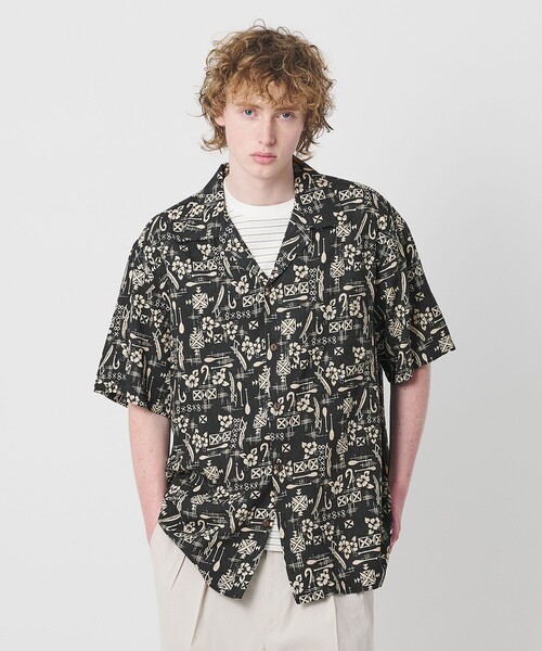 TWO PALMS(トゥーパームス)の「<TWO PALMS>HOOK オープンカラー シャツ(シャツ/ブラウス・メンズ・ブラック・L/M)」の13枚目の写真