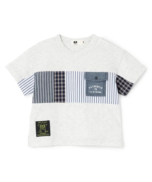 KP BOY（ケーピーボーイ）の「半袖Tシャツ（Tシャツ/カットソー・キッズ・オートミール/ネイビー・100cm/110cm/130cm/140cm/150cm/160cm/120cm）」の2枚目の写真