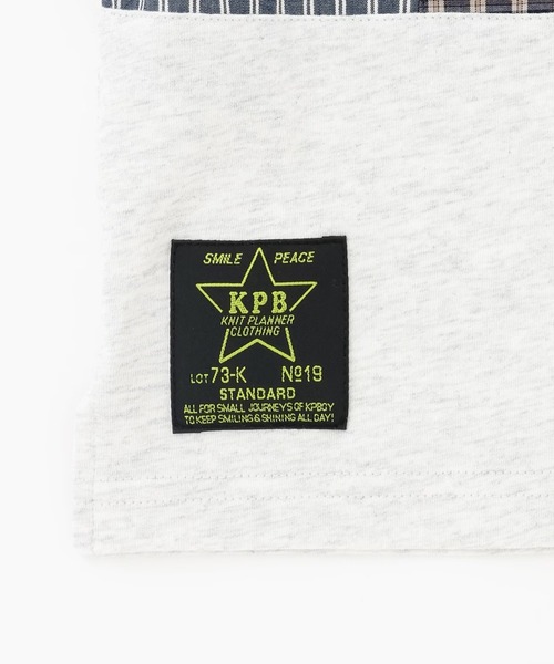 KP BOY（ケーピーボーイ）の「半袖Tシャツ（Tシャツ/カットソー・キッズ・オートミール/ネイビー・100cm/110cm/130cm/140cm/150cm/160cm/120cm）」の7枚目の写真