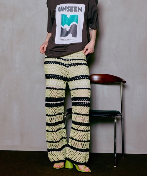 MAISON SPECIAL クロシェニットパンツ ブラック クロシェニットパンツ | AND ON JIONE STORE（アンドオン）ジオン商事