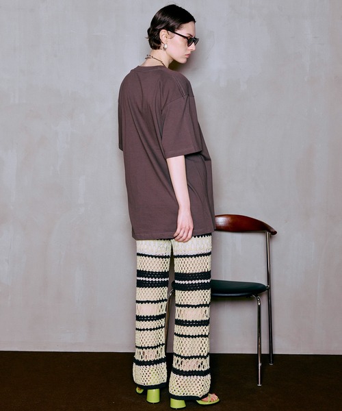 MAISON SPECIAL(メゾンスペシャル)の「Multi Border Crochet Pants/マルチボーダークロシェパンツ(その他パンツ・レディース・ライム/ブルー/ブラック・38/36)」の12枚目の写真