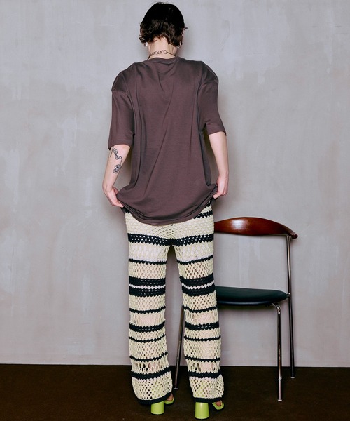 MAISON SPECIAL(メゾンスペシャル)の「Multi Border Crochet Pants/マルチボーダークロシェパンツ(その他パンツ・レディース・ライム/ブルー/ブラック・38/36)」の13枚目の写真