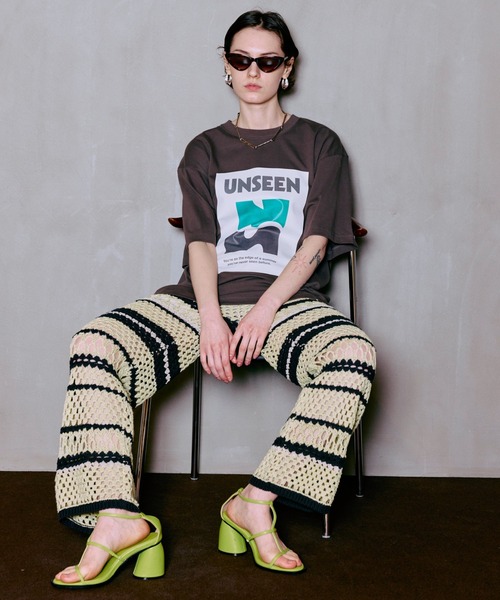 MAISON SPECIAL(メゾンスペシャル)の「Multi Border Crochet Pants/マルチボーダークロシェパンツ(その他パンツ・レディース・ライム/ブルー/ブラック・38/36)」の15枚目の写真