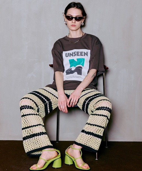 MAISON SPECIAL(メゾンスペシャル)の「Multi Border Crochet Pants/マルチボーダークロシェパンツ(その他パンツ・レディース・ライム/ブルー/ブラック・38/36)」の16枚目の写真