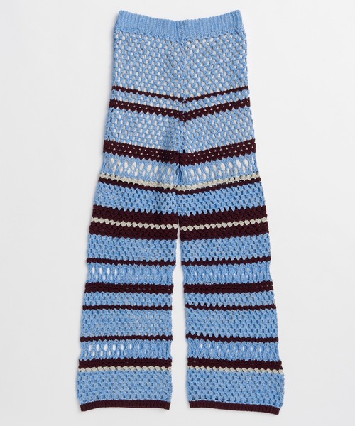 MAISON SPECIAL(メゾンスペシャル)の「Multi Border Crochet Pants/マルチボーダークロシェパンツ(その他パンツ・レディース・ライム/ブルー/ブラック・38/36)」の19枚目の写真