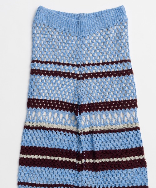 MAISON SPECIAL(メゾンスペシャル)の「Multi Border Crochet Pants/マルチボーダークロシェパンツ(その他パンツ・レディース・ライム/ブルー/ブラック・38/36)」の22枚目の写真