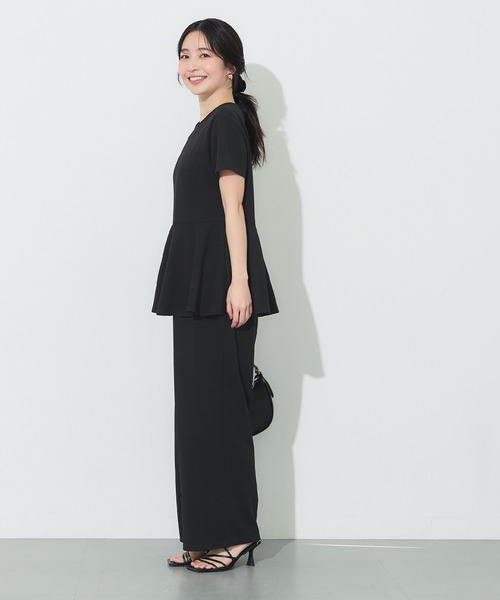 coca（coca）（コカ）の「ライトエンボスペプラムオールインワン（つなぎ/オールインワン・レディース・ブラック/グレー・M/L）」の15枚目の写真
