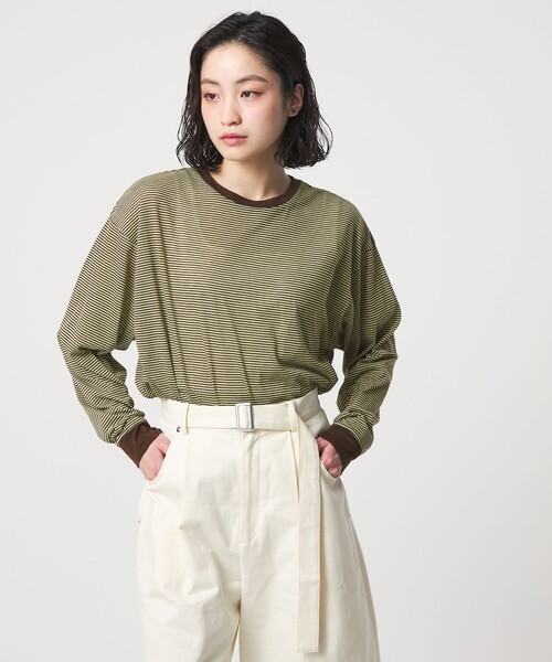 CITEN＞シアーボーダートップ（Tシャツ/カットソー）｜CITEN（シテン