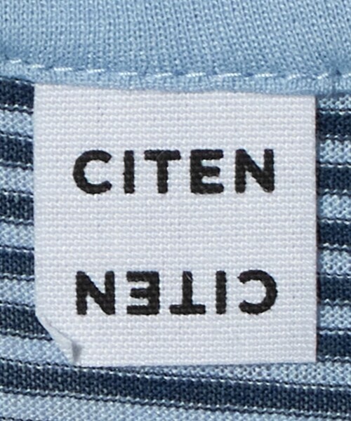 CITEN(シテン)の「<CITEN>シアーボーダートップ(Tシャツ/カットソー・レディース・ライム/ライトブルー・FREE)」の4枚目の写真