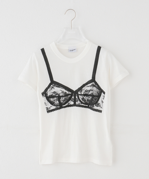 VAQUERA(バケラ)の「VAQUERA / バケラ WOMEN BRA T SHIRT(Tシャツ/カットソー・レディース・ホワイト・SMALL/MEDIUM)」の1枚目の写真
