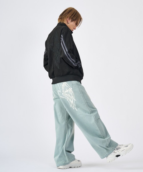 RE730（アールイーセブンサーティー）の「フェザープリント　デニムパンツ（デニムパンツ・メンズ・ブルー/サックスブルー/ブラック・LARGE/MEDIUM）」の20枚目の写真