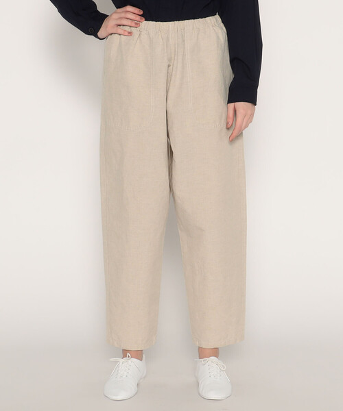 DANTON(ダントン)の「Women's Cotton Linen Weather Easy Pants(その他パンツ・レディース・ブラック/ブラック系その他/チャコール/アイボリー/グレー系その他/オリーブ・36/38)」の2枚目の写真