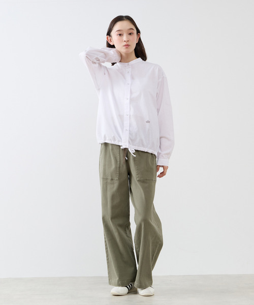 The Duchess Designs(ダッチェス・デザイン)の「《別注》【 The Duchess Designs/ザ ダッチェス デザイン】綿麻裾ドロストシャツ(シャツ/ブラウス・レディース・ブルー/ホワイト/ブラウン/ネイビー・FREE)」の7枚目の写真