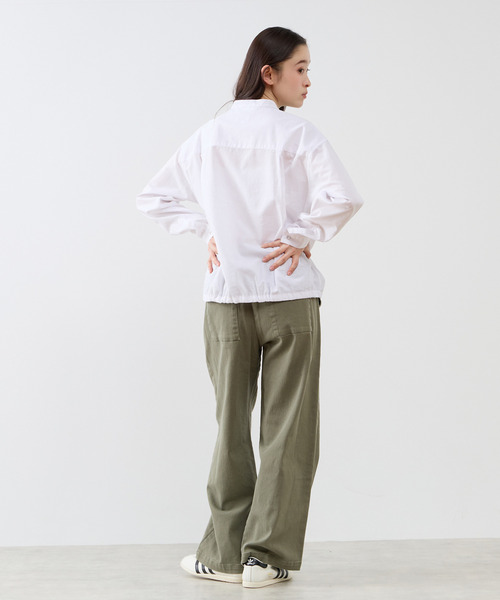 The Duchess Designs(ダッチェス・デザイン)の「《別注》【 The Duchess Designs/ザ ダッチェス デザイン】綿麻裾ドロストシャツ(シャツ/ブラウス・レディース・ブルー/ホワイト/ブラウン/ネイビー・FREE)」の11枚目の写真