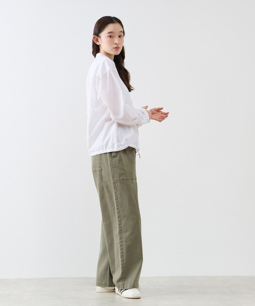 The Duchess Designs(ダッチェス・デザイン)の「《別注》【 The Duchess Designs/ザ ダッチェス デザイン】綿麻裾ドロストシャツ(シャツ/ブラウス・レディース・ブルー/ホワイト/ブラウン/ネイビー・FREE)」の12枚目の写真