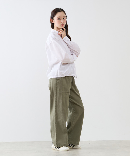 The Duchess Designs(ダッチェス・デザイン)の「《別注》【 The Duchess Designs/ザ ダッチェス デザイン】綿麻裾ドロストシャツ(シャツ/ブラウス・レディース・ブルー/ホワイト/ブラウン/ネイビー・FREE)」の13枚目の写真