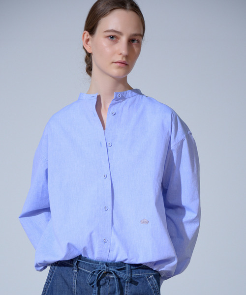 The Duchess Designs(ダッチェス・デザイン)の「《別注》【 The Duchess Designs/ザ ダッチェス デザイン】綿麻裾ドロストシャツ(シャツ/ブラウス・レディース・ブルー/ホワイト/ブラウン/ネイビー・FREE)」の14枚目の写真