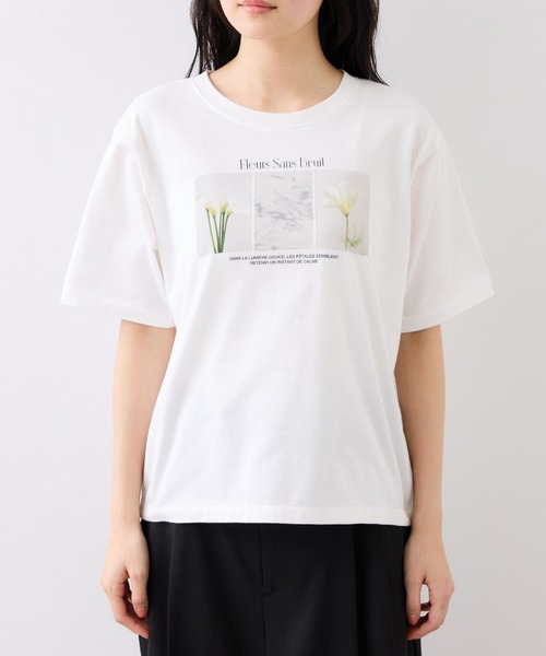 VIS(ビス)の「キラリアソートフォト&ロゴTシャツ(Tシャツ/カットソー・レディース・ホワイト系その他/ホワイト・FREE)」の13枚目の写真