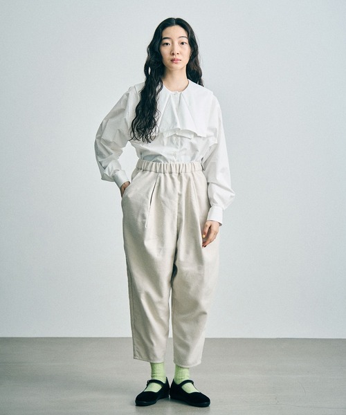 sneeuw（スニュウ）の「ナプキンカラーブラウス（シャツ/ブラウス・レディース・ホワイト/ブルー・ONESIZE）」の8枚目の写真