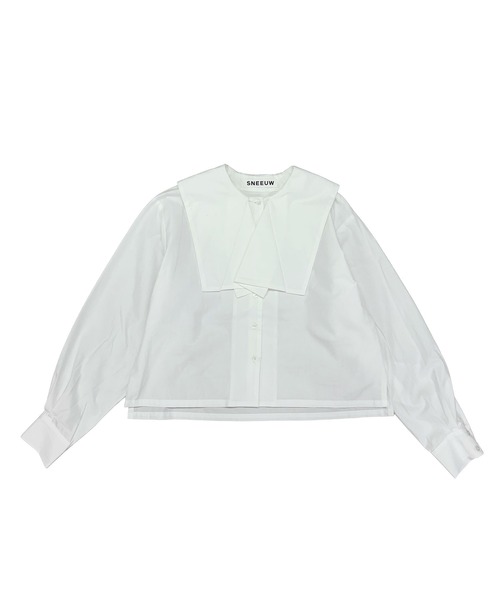 sneeuw（スニュウ）の「ナプキンカラーブラウス（シャツ/ブラウス・レディース・ホワイト/ブルー・ONESIZE）」の13枚目の写真