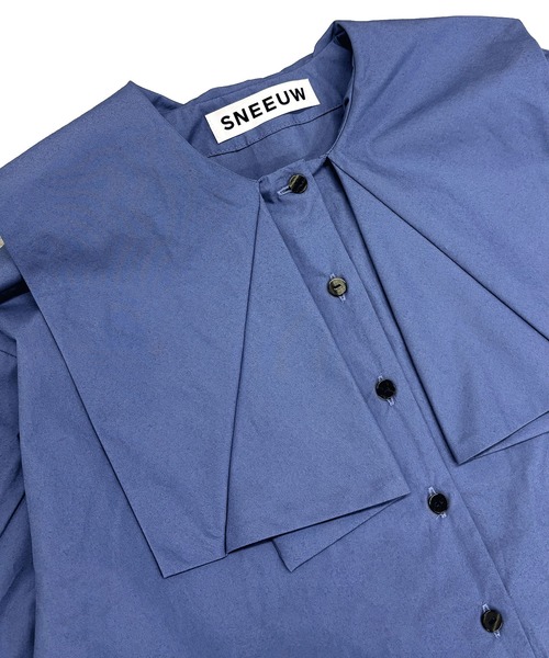 sneeuw（スニュウ）の「ナプキンカラーブラウス（シャツ/ブラウス・レディース・ホワイト/ブルー・ONESIZE）」の6枚目の写真
