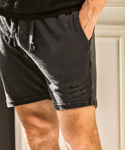 1PIU1UGUALE3  RELAX （ウノピゥウノウグァーレトレ リラックス）の「1PIU1UGUALE3 RELAX(ウノピゥウノウグァーレトレ リラックス)ロゴ刺繍 ピグメントスウェットショーツ（その他パンツ・メンズ・ホワイト/ピンク/サックスブルー/ブラック・S/M/L/XL/XXL）」の8枚目の写真