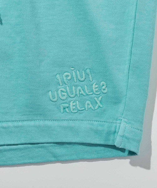 1PIU1UGUALE3  RELAX （ウノピゥウノウグァーレトレ リラックス）の「1PIU1UGUALE3 RELAX(ウノピゥウノウグァーレトレ リラックス)ロゴ刺繍 ピグメントスウェットショーツ（その他パンツ・メンズ・ホワイト/ピンク/サックスブルー/ブラック・S/M/L/XL/XXL）」の6枚目の写真