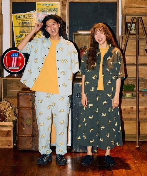 go slow caravan(ゴースローキャラバン)の「ブッチャー 総柄プリント イージーアンクルパンツ(その他パンツ・メンズ・オリーブ/ミント・X-LARGE/LARGE/MEDIUM)」の18枚目の写真