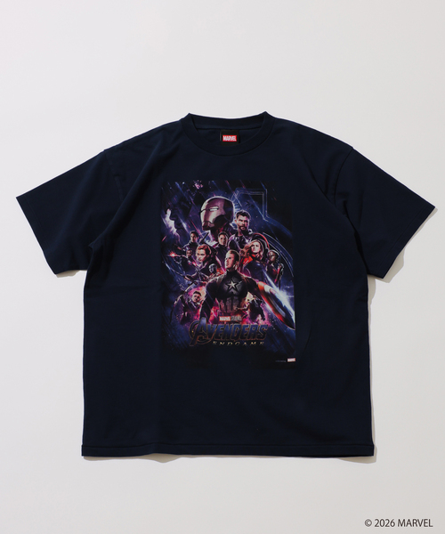 MARVEL(マーベル)の「MARVEL / マーベル 別注 プリントTシャツ(Tシャツ/カットソー・メンズ・ブラックミックス/ホワイト/ネイビー/ブラック・MEDIUM/LARGE)」の4枚目の写真