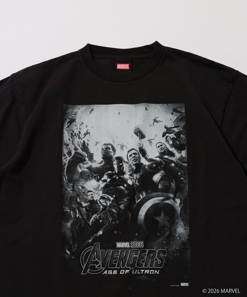 MARVEL(マーベル)の「MARVEL / マーベル 別注 プリントTシャツ(Tシャツ/カットソー・メンズ・ブラックミックス/ホワイト/ネイビー/ブラック・MEDIUM/LARGE)」の9枚目の写真