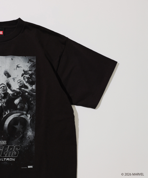 MARVEL(マーベル)の「MARVEL / マーベル 別注 プリントTシャツ(Tシャツ/カットソー・メンズ・ブラックミックス/ホワイト/ネイビー/ブラック・MEDIUM/LARGE)」の10枚目の写真