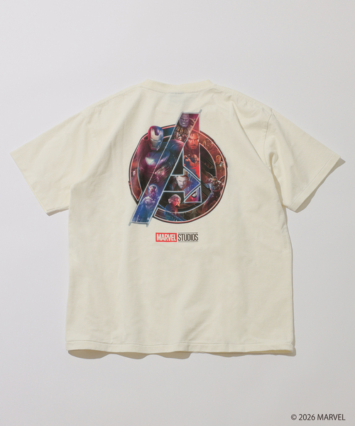 MARVEL(マーベル)の「MARVEL / マーベル 別注 プリントTシャツ(Tシャツ/カットソー・メンズ・ブラックミックス/ホワイト/ネイビー/ブラック・MEDIUM/LARGE)」の15枚目の写真