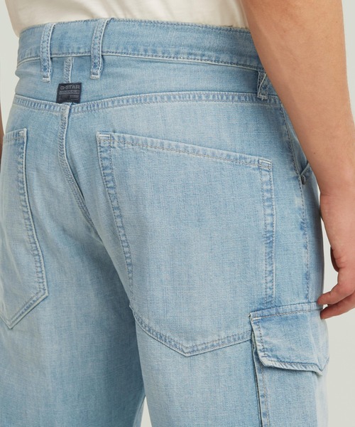G-STAR（ジースター）の「Deeggie Cargo Shorts/ヴィンテージライクレギュラーリラックスデニムカーゴショートパンツ（その他パンツ・メンズ・ライトブルー・28inch/36inch/34inch/30inch/32inch）」の3枚目の写真