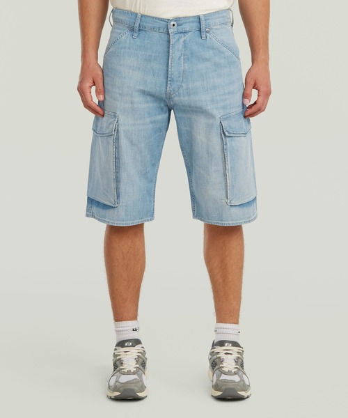 G-STAR(ジースター)の「Deeggie Cargo Short/ヴィンテージライクレギュラーリラックスデニムカーゴショートパンツ(その他パンツ・メンズ・ライトブルー・28inch/36inch/34inch/30inch/32inch)」の9枚目の写真