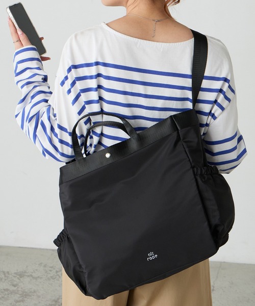 BONLECILL Marche（ボンルシールマルシェ）の「【BONLECILL Marche】《A4収納》2way BIGトートバッグ/マザーズバッグ（トートバッグ・レディース・ブラウン/ブラック/アイボリー・FREE）」の3枚目の写真